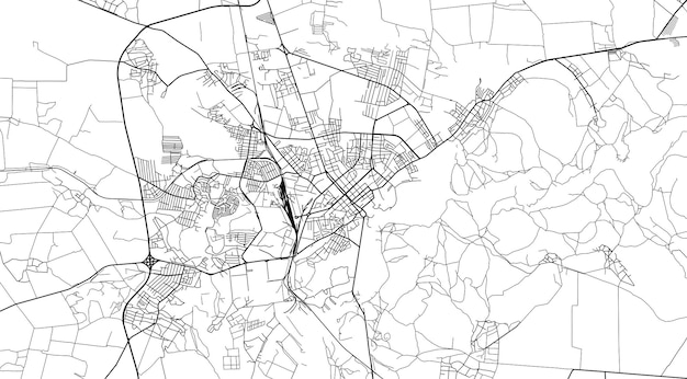 Plan de la ville vectorielle urbaine de chernihiv ukraine europe