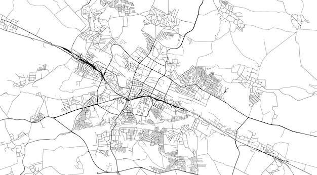 Plan de la ville vectorielle urbaine de khmelnytskyi ukraine europe