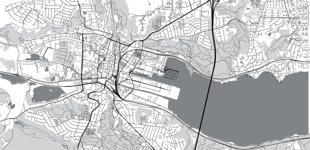 Plan de la ville vectorielle urbaine de Vejle Danemark