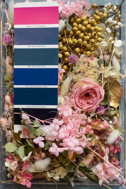 planche d'ambiance de palette de couleurs pour la décoration et la décoration d'intérieur
