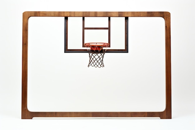 Planche de basket avec cerceau sur fond blanc