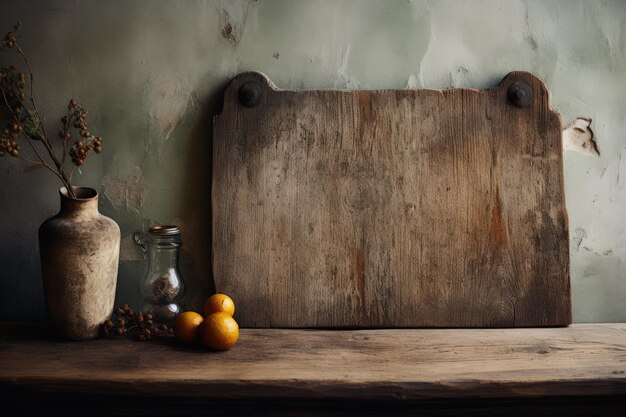 Photo une planche de bois antique pour une cuisine