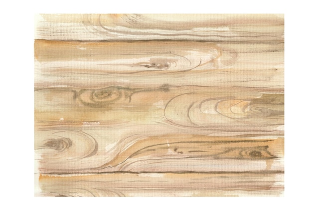 Planche de bois aquarelle Texture minable horizontale couleur bois Vintage fond aquarelle libre espace copie