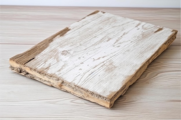 Planche de bois avec fond blanc vieux papier ou page de livre