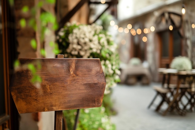 Planche en bois vide Plaque de bienvenue pour l'inscription Salutation des invités au mariage Signature d'inscription de bienvenue Décorations de mariage Cérémonie de mariage en plein air