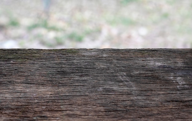 Planche de bois vintage avec arrière-plan flou, planche de bois noir vide