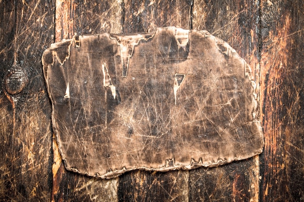 Photo la planche à découper en bois