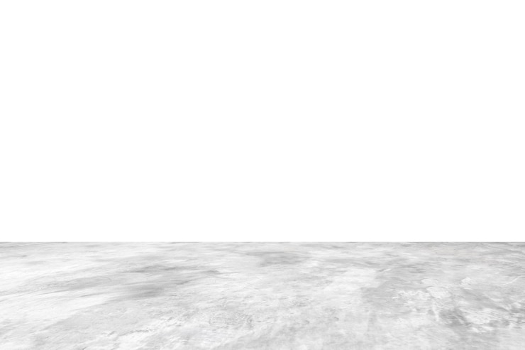 Photo plancher de béton gris vide isolé sur fond blanc