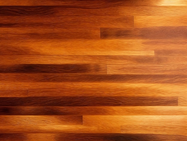 Un plancher en bois de couleur brun foncé.