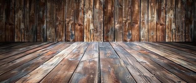 Photo plancher et mur en bois