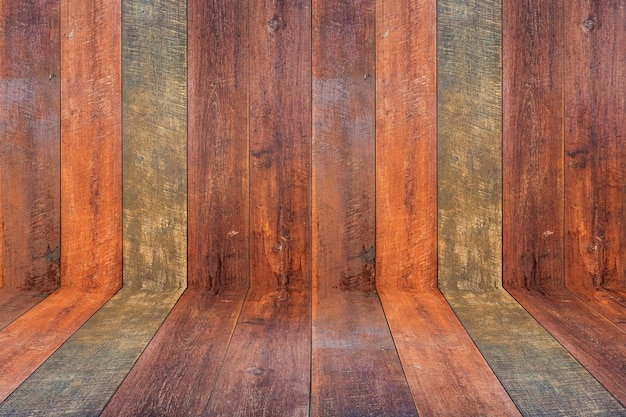 Planches de bois vides mur perspective étage salle fond intérieur