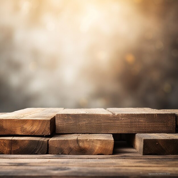 Photo des planches de bois avec un village