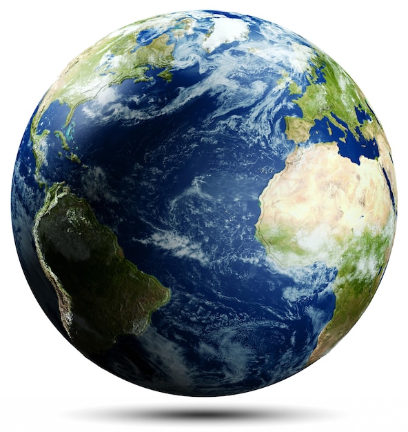 Planète Atlantique Terre Éléments de cette image fournie par la NASA rendu 3D