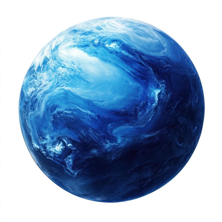 Photo la planète bleue tourbillonnante de neptune