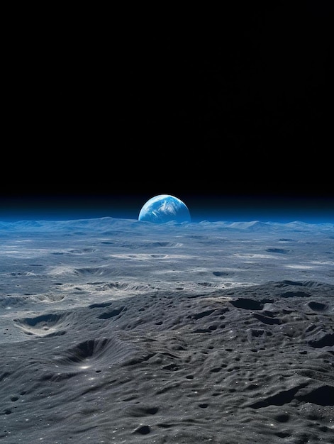 Photo une planète dans l'espace avec la lune en arrière-plan