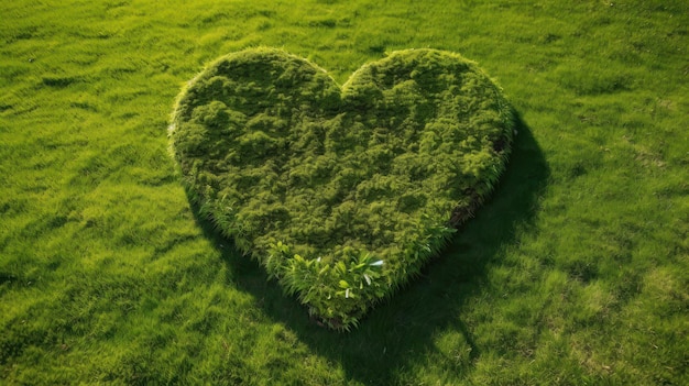 planète en forme de coeur pour le jour de la terre IA générative