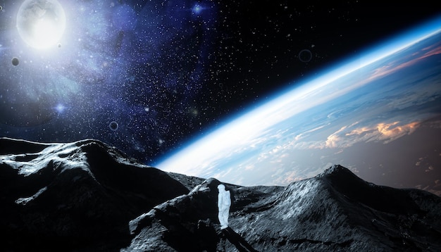 Planète terre dans l'espace des étoilesÉléments de cette image fournis par la NASA