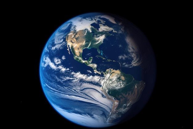 Planète terre depuis l'espace ai génératif