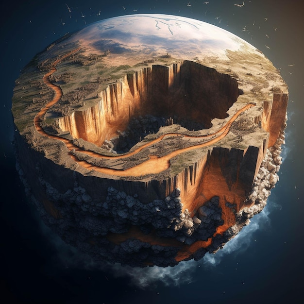 Planète Terre depuis l'espace Rendu 3D Éléments de cette image fournis par la NASA