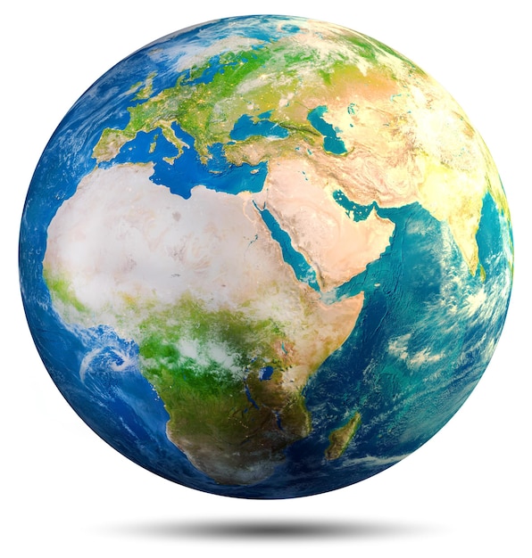 Planète Terre Europe et Afrique Éléments de cette image fournis par la NASA rendu 3D