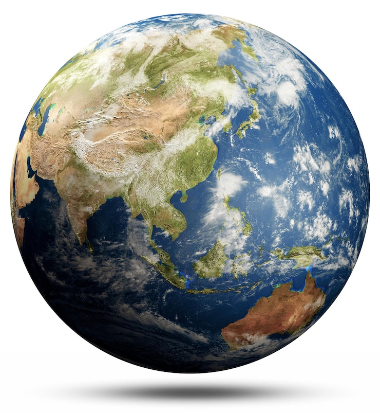 Photo planète terre globe d'asie du sud-est éléments de cette image fournis par la nasa rendu 3d