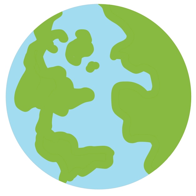 une planète verte avec les mots terre et la terre dessus
