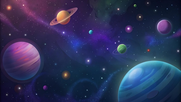 Les planètes colorées de la galaxie