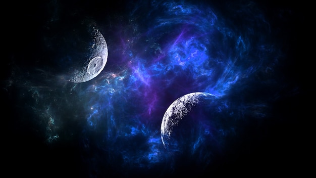 Planètes et galaxie fond d'écran de science-fiction L'astronomie est l'étude scientifique de l'univers