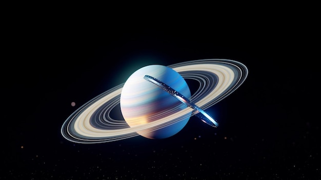 Les planètes sont sphériques quatre orbites solaires planètes extérieures photographie image art généré par l'IA