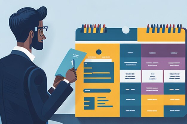 Photo planificateur et organisateur d'événements efficace votre dernier calendrier et compagnon d'ordre du jour