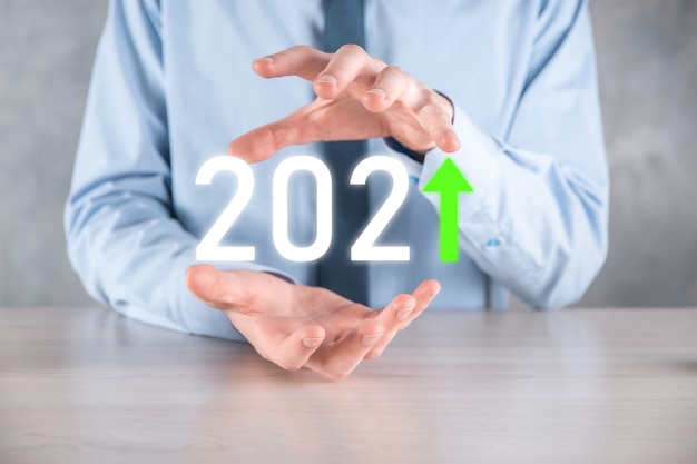 Planifier une croissance positive de l'entreprise dans le concept de l'année 2021