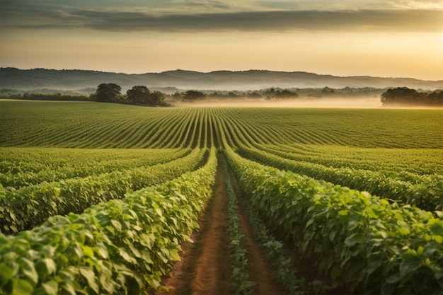 Photo plantation d'aliments biologiques à la lumière du jour