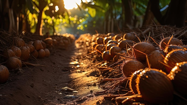 Plantation de noix de coco