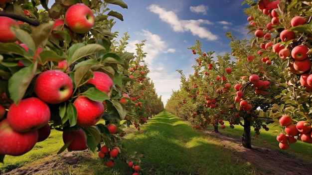 Plantation de pommiers