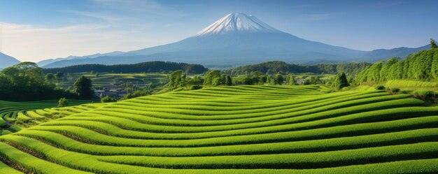 Plantation de thé près du mont Fuji Shizuoka Japon