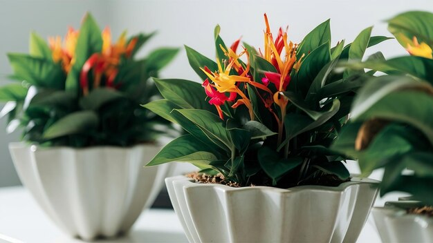 Plante de bureau dans un pot de fleurs