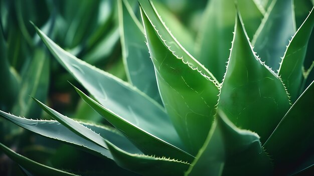 Plante de cactus Agave attenuata détails doux texture naturel abstrait délicat et fl IA générative