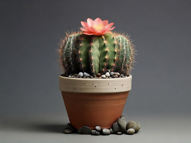 une plante de cactus avec une fleur dessus