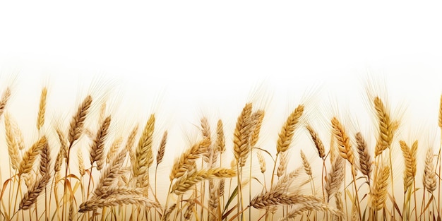 Plante de champ de récolte de blé générative IA générée par IA sur toile Texture de décoration de maquette