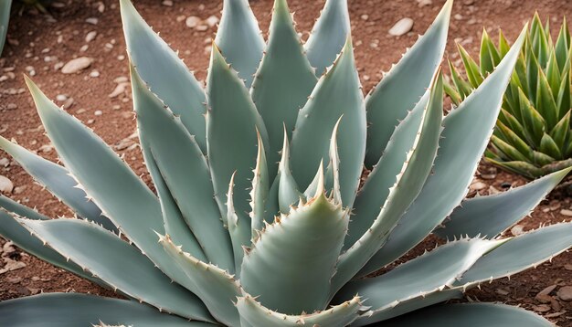 Photo une plante de couleur bleue appelée succulente