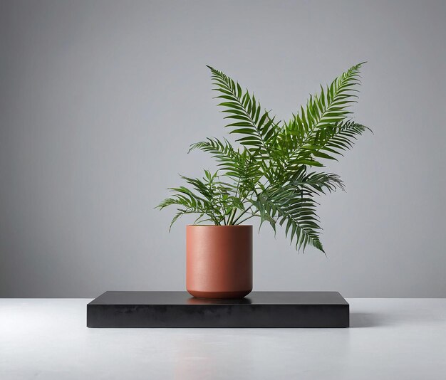 une plante dans un pot sur une table