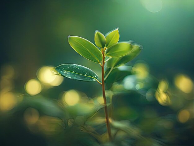 plante avec effet bokeh génératif ai