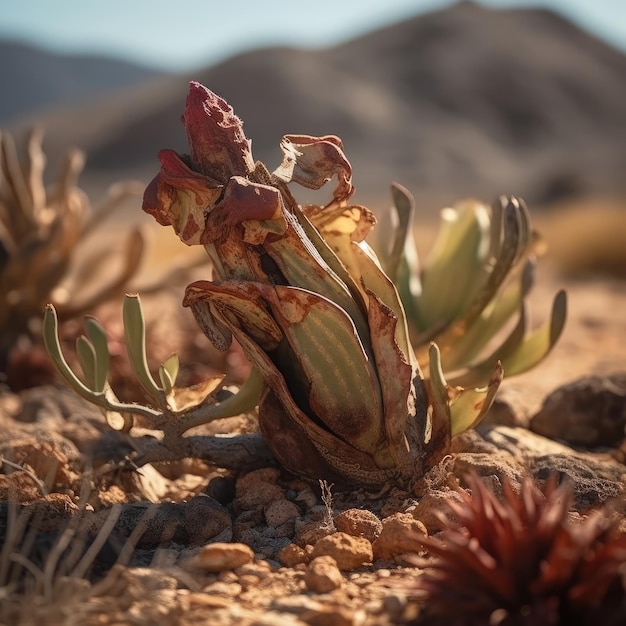 Photo la plante est appelée welwitschia mirabilis.