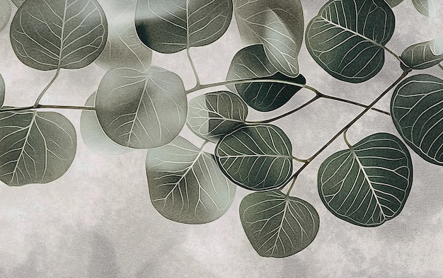 une plante avec des feuilles vertes et un ciel nuageux derrière elle