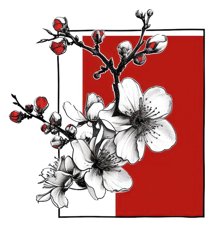 Photo plante à fleurs de cerisier blanche de png