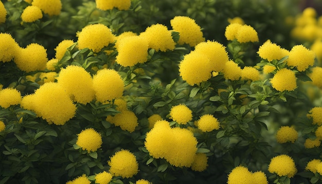 Photo une plante avec des fleurs jaunes qui fleurissent