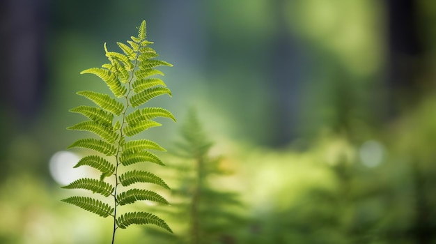 Une plante de fougère dans une forêt