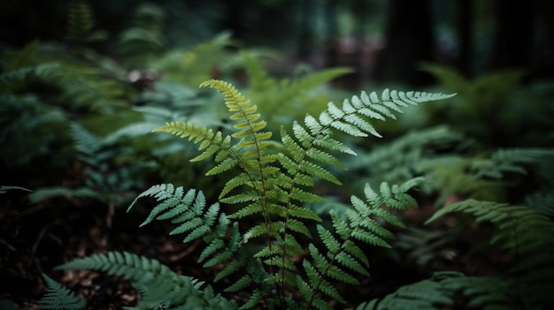 Photo une plante de fougère dans la forêt