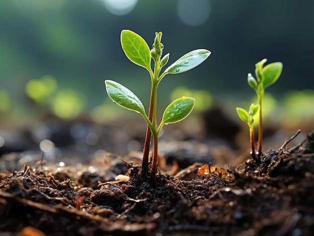 Plante jeune qui pousse