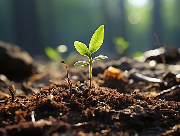 Plante jeune qui pousse